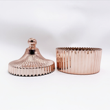 Unique Carousel Glass Candle Jar With Lid