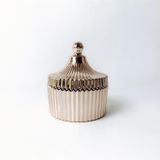 Unique Carousel Glass Candle Jar With Lid