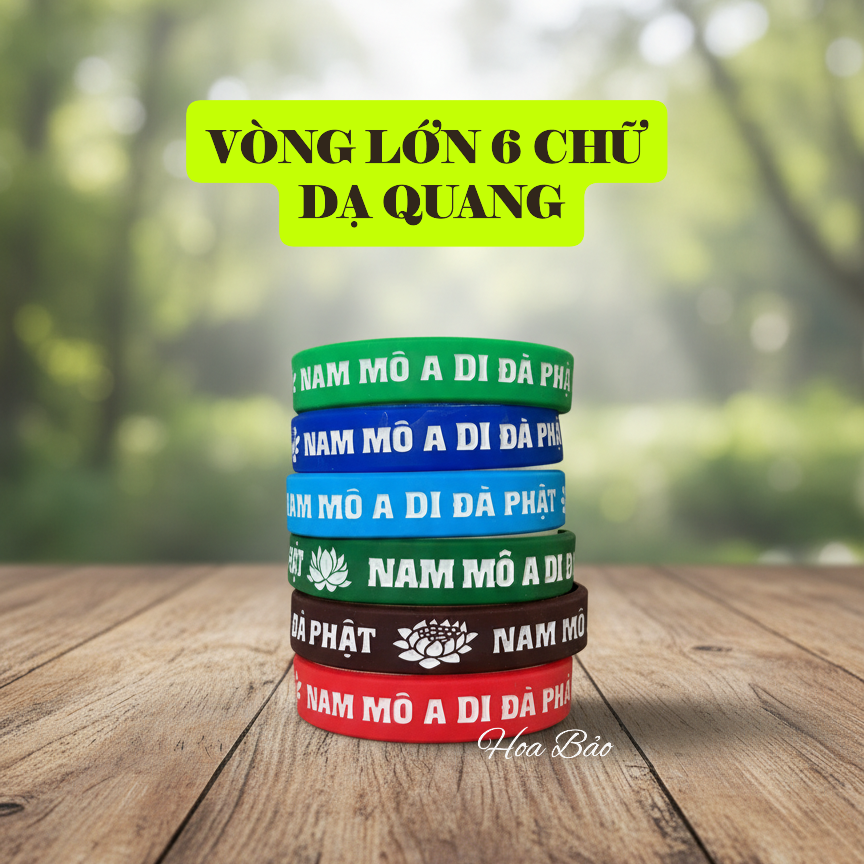  Vòng Tay A Di Đà Phật - Vòng cao su Nam Mô A Di Đà Phật 