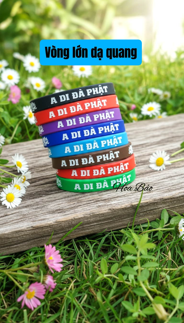  Vòng Tay A Di Đà Phật - Vòng cao su Nam Mô A Di Đà Phật 