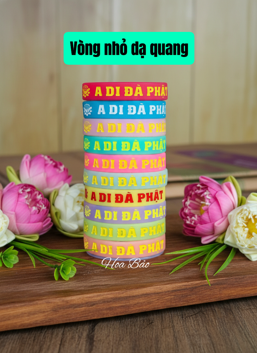  Combo 100 vòng tay cao su A Di Đà Phật 