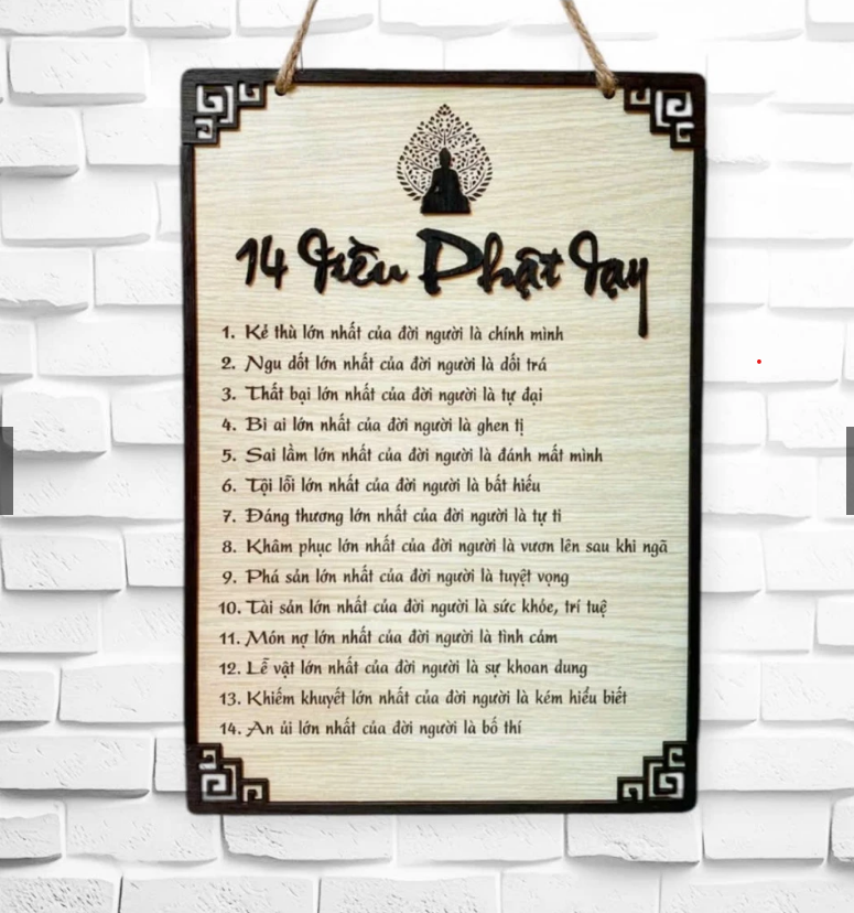  Bảng gỗ Phật Pháp trang trí, Tranh gỗ Phật Pháp decor treo tường 