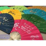  QUẠT VẢI THƯ PHÁP - BỀN&ĐẸP - size Đại và size Trung 