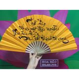  QUẠT VẢI THƯ PHÁP - BỀN&ĐẸP - size Đại và size Trung 