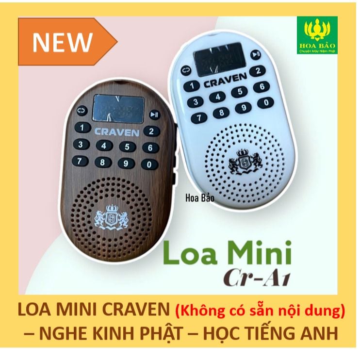  ✅Mới về✅ Loa MINI Craven A1 - Loa gắn thẻ Tụng Kinh, Học Tiếng Anh rất tiện lợi, Loa mini tắm ngôn ngữ trẻ em 