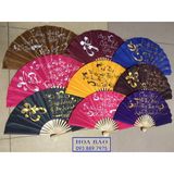 QUẠT VẢI THƯ PHÁP - BỀN&ĐẸP - size Đại và size Trung 