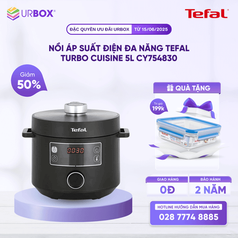 Nồi áp suất điện đa năng Tefal Turbo Cuisine 5L CY754830 - URBOX