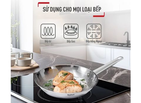 Bộ 2 chảo Inox cao cấp Professional Tefal (24/28cm)