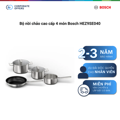Bộ nồi chảo cao cấp 4 món Bosch HEZ9SE040
