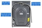 Máy giặt sấy Toshiba Inverter giặt 10.5 kg - sấy 7 kg TWD-T25BZU115MWV(MG)