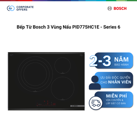 Bếp Từ Bosch 3 Vùng Nấu PID775HC1E - Series 6