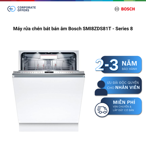 Máy rửa chén bát bán âm Bosch SMI8ZDS81T - Series 8