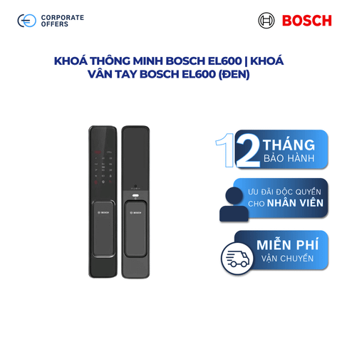 Khoá thông minh Bosch EL600 | Khoá vân tay Bosch EL600 (Đen)