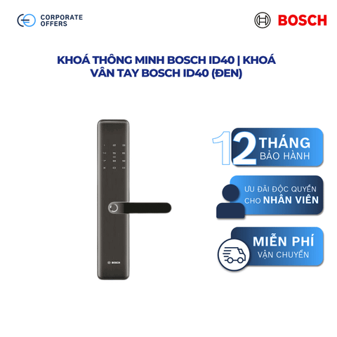 Khoá Thông Minh Bosch ID40 | Khoá Vân Tay Bosch ID40 (Đen)