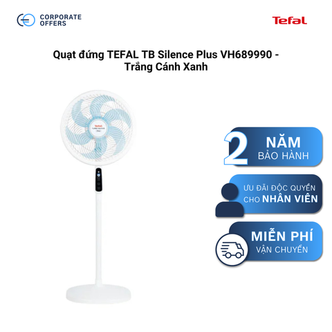 Quạt đứng TEFAL TB Silence Plus VH689990 - Trắng Cánh Xanh