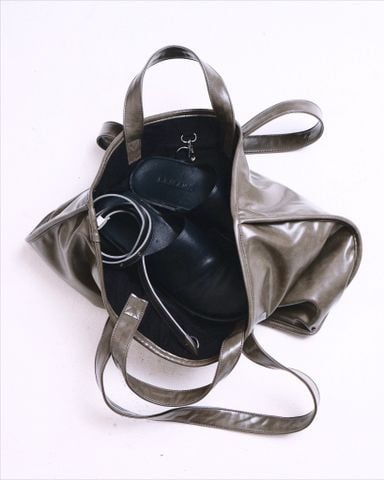  Andiamo Faux Leather Tote Bag - Storm Gray 