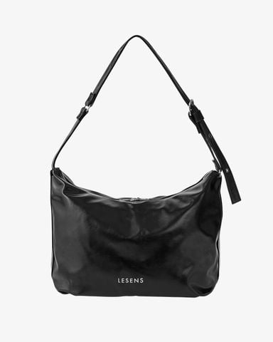  Aimee Faux Leather Shoulder Bag - Black 