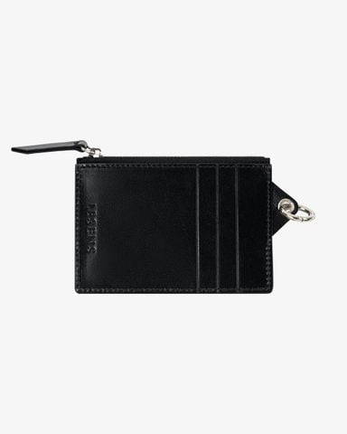  Cassette Zip Coin Cardholder - Black 