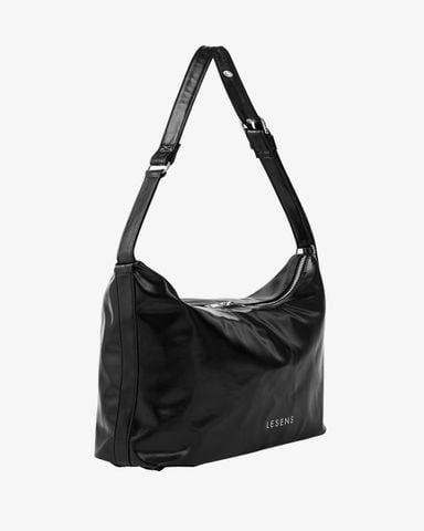  Aimee Faux Leather Shoulder Bag - Black 