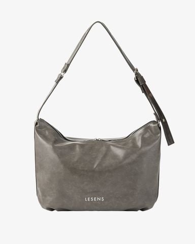  Aimee Faux Leather Shoulder Bag - Storm Gray 