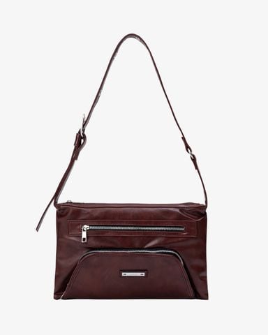  Pillow Outer Pocket Zip Bag - Burgundy Red 