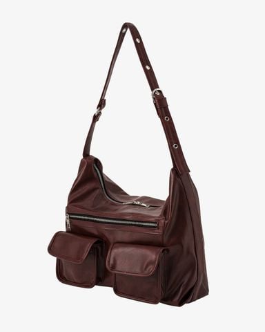  City Pocket Zip Bag - Burgundy Red 