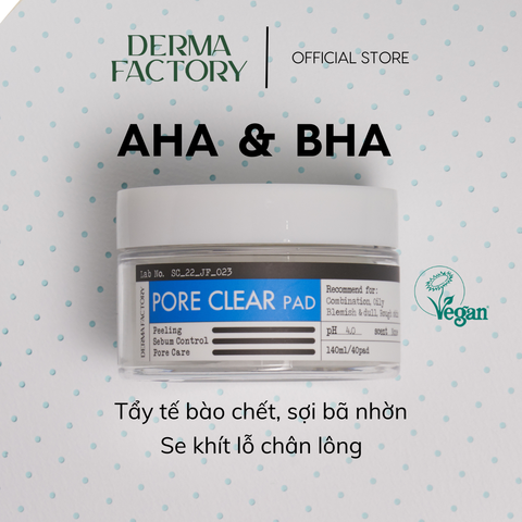  Miếng tẩy tế bào chết Derma Factory Pore Clear Pad 140ml 