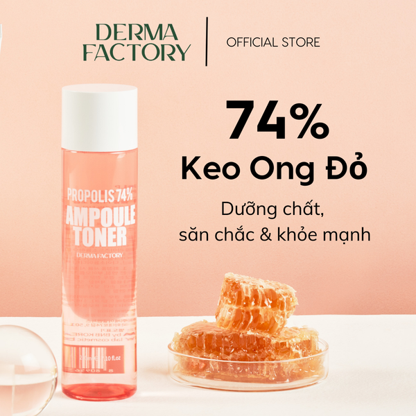  Nước cân bằng huyết thanh Derma Factory Propolis 74% Ampoule Toner 210ml 