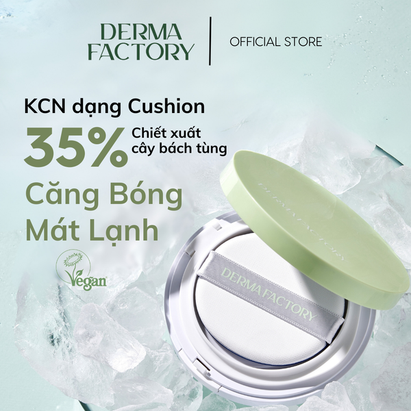  Kem chống nắng làm mát và dịu da dạng Phấn nước Derma Factory Mild Sun Cushion SPF50+ PA++++ 26g 