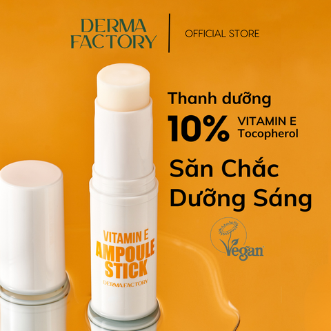  Thanh lăn hỗ trợ cấp ẩm và cải thiện nếp nhăn Derma Factory Vitamin E Ampoule Stick 9.5g 