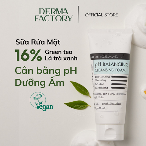  Sữa rửa mặt cân bằng độ pH Derma Factory pH Balancing Cleansing Foam 120g 