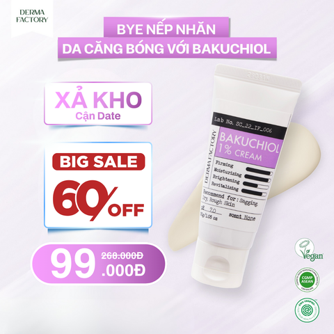  Kem dưỡng săn chắc da Derma Factory Bakuchiol 1% Cream 30g 