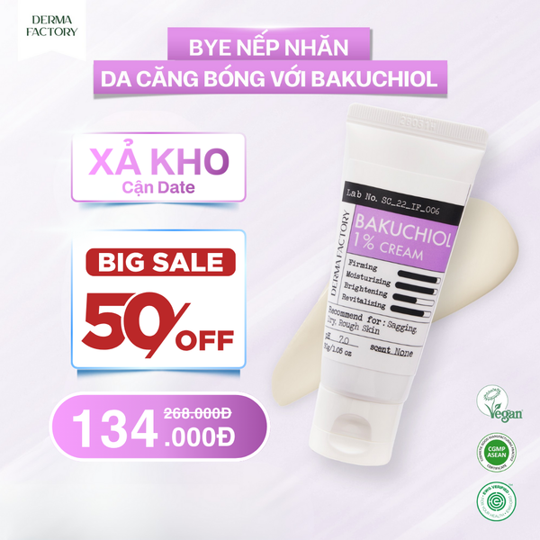  Kem dưỡng săn chắc da Derma Factory Bakuchiol 1% Cream 30g 