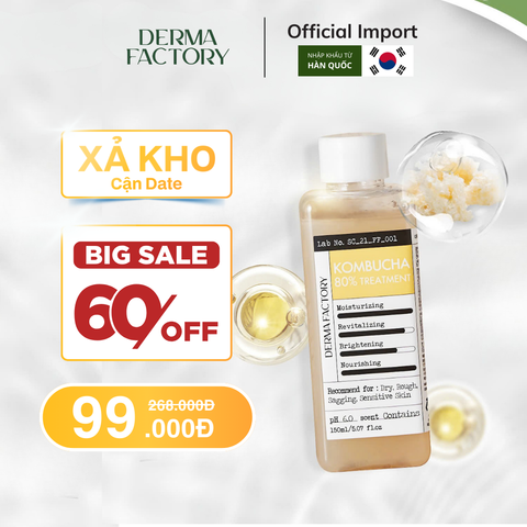  Nước cân bằng cung cấp dưỡng chất Derma Factory Kombucha 80% Treatment 150ml 