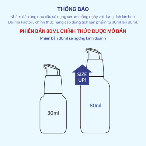  Serum HA dưỡng ẩm chuyên sâu Derma Factory Hyaluron 1% Serum 30ml và 80ml 