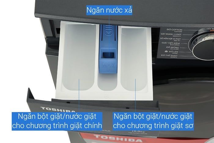 Máy giặt sấy Toshiba Inverter giặt 10.5 kg - sấy 7 kg TWD-T21BU115UWV(MG)