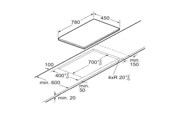 Bếp từ đôi lắp âm Bosch PPI82560MS