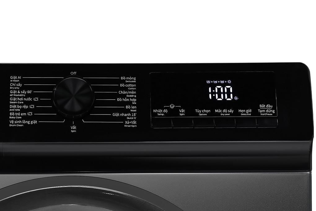 Máy giặt sấy Hisense Inverter giặt 9 kg - sấy 6 kg WD90N1Y