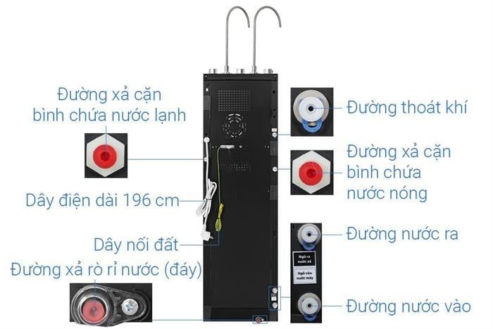 Máy lọc nước RO nóng nguội lạnh Hydrogen Toshiba TWP-WA2SVN(K) 10 lõi