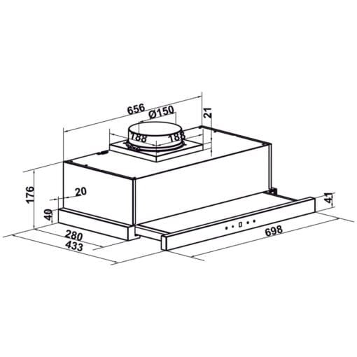 Máy hút mùi âm tủ Hafele HC-H7031BB [ 538.86.097 ]