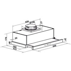 Máy hút mùi âm tủ Hafele HC-H7031BB [ 538.86.097 ]