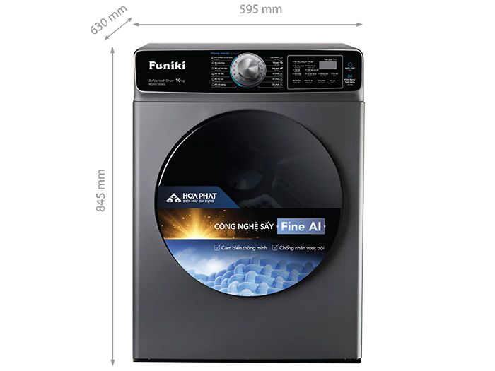 Máy sấy thông hơi Funiki 10kg HD-V6100AG