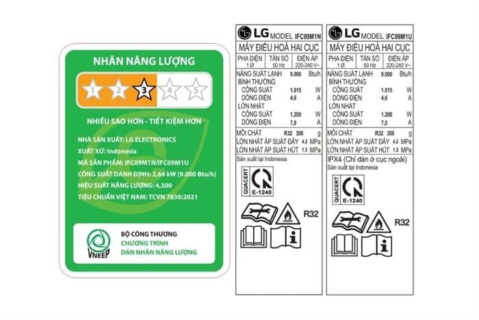 Điều hòa LG Inverter 1 HP IFC09M1