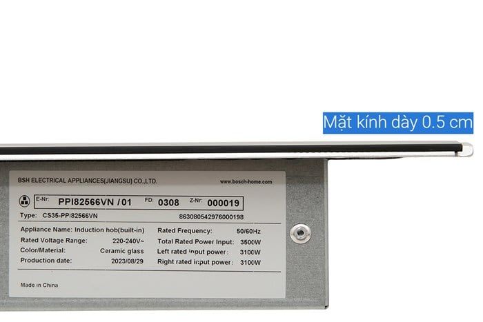 Bếp từ đôi lắp âm Bosch âm tủ PPI82566VN kính Schott Ceran
