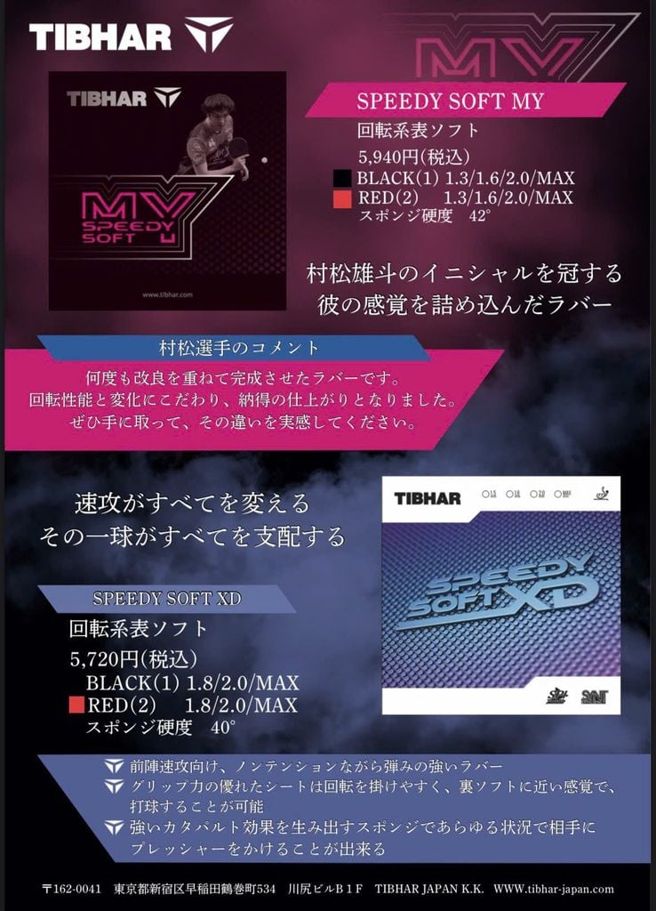 Mặt vợt Tibhar Speedy Soft MY