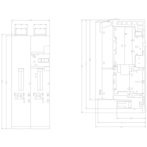 3RK1301-0JB00-0AA2 DS1-X cho ET 200S Bộ khởi động trực tiếp tiêu chuẩn có thể mở rộng 0,7-1 A Siemens