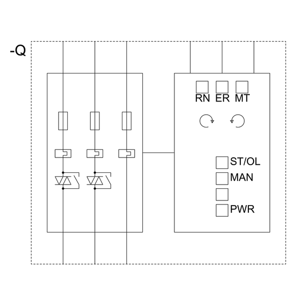 3RK1308-0BD00-0CP0 Bộ khởi động đảo chiều bảo vệ quá tải điện tử lên đến 4 KW / 400 V; 2,8 A đến 9 A Siemens