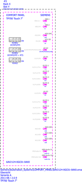 6AV2124-0GC01-0AX0 SIMATIC HMI TP700 Comfort Siemens