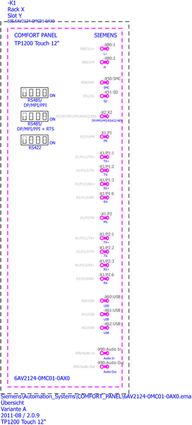 6AV2124-0MC01-0AX0 SIMATIC HMI TP1200 Comfort Siemens