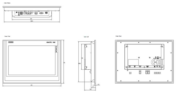 6AV2124-0QC02-0AX0 SIMATIC HMI TP1500 Comfort Siemens